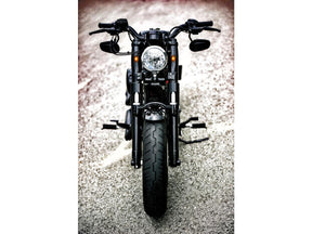 Flywheel Design Athene Upper Fork Covers With Integrated Turn Signals Black Powder Coated Satin Flywheel Design