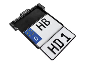 Heinz Bikes All Inn 2.0 License Plate Base Plate Turn Signal/Brake Light/Taillight And License Plate Light, German Size 220x200mm Black Anodized Heinz Bikes