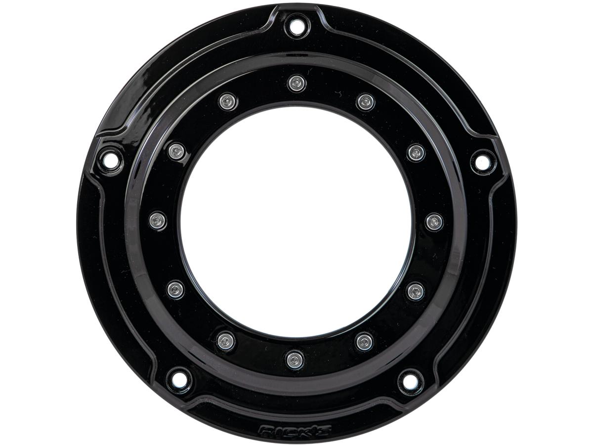 Ricks Motorcycles Porthole Derby Cover 5 Hole Gloss Black Ricks Motorcycles