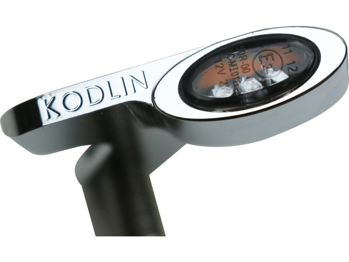 Kodlin Elypse Front Turn Signals For M8 Softail Chrome Smoke Led Kodlin