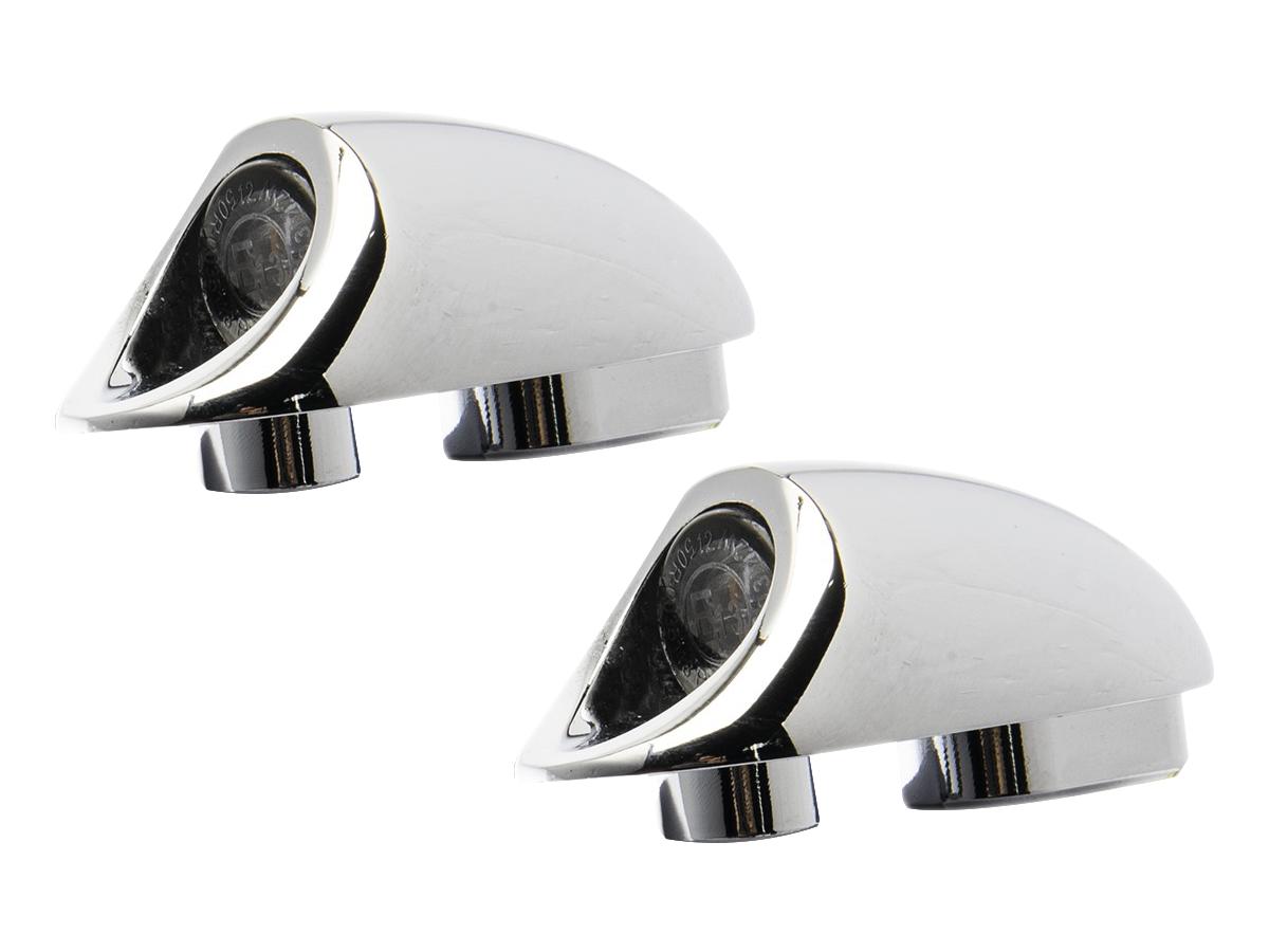 Kodlin Mini Fender Strut Led Turn Signal/Taillight/Brake Light Chrome Smoke Led Kodlin