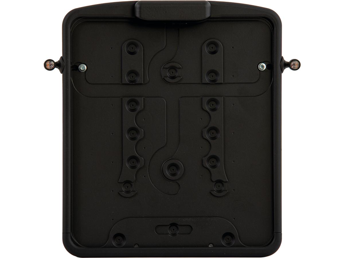 Ricks Motorcycles Slide In Licence Base Plate For Kellermann Atto Df 3 In 1 (Atto Df Not Included), German Size 180x200mm Satin Black Powder Coated Ricks Motorcycles