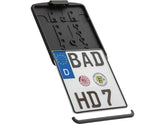 Ricks Motorcycles Slide In Licence Base Plate Including License Plate Light, German Size 180x200mm Satin Black Powder Coated Ricks Motorcycles Default Title
