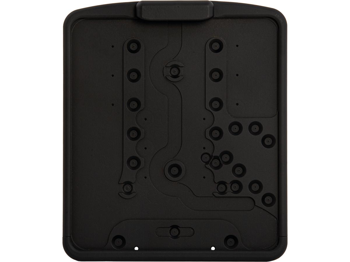 Ricks Motorcycles Slide In Licence Base Plate Including License Plate Light, German Size 180x200mm Satin Black Powder Coated Ricks Motorcycles