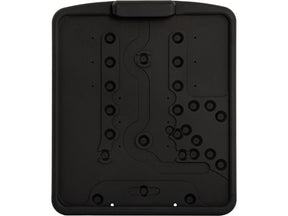 Ricks Motorcycles Slide In Licence Base Plate Including License Plate Light, German Size 180x200mm Satin Black Powder Coated Ricks Motorcycles