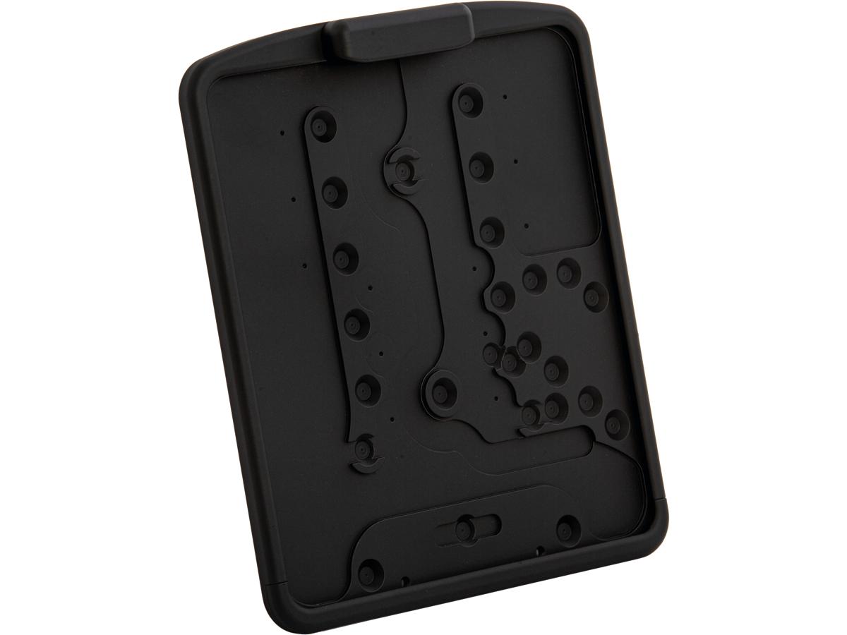 Ricks Motorcycles Slide In Licence Base Plate Including License Plate Light, German Size 180x200mm Satin Black Powder Coated Ricks Motorcycles
