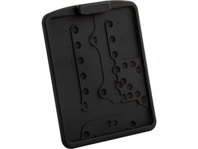 Ricks Motorcycles Slide In Licence Base Plate Including License Plate Light, German Size 180x200mm Satin Black Powder Coated Ricks Motorcycles