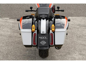 Ricks Motorcycles Slide In Licence Base Plate Including License Plate Light, German Size 180x200mm Satin Black Powder Coated Ricks Motorcycles