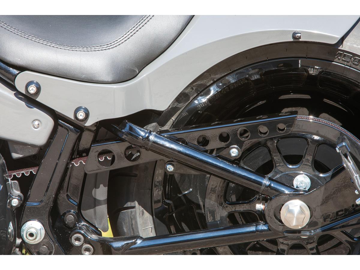 Ricks Motorcycles Hole Belt Guard For Softail Black Gloss Ricks Motorcycles