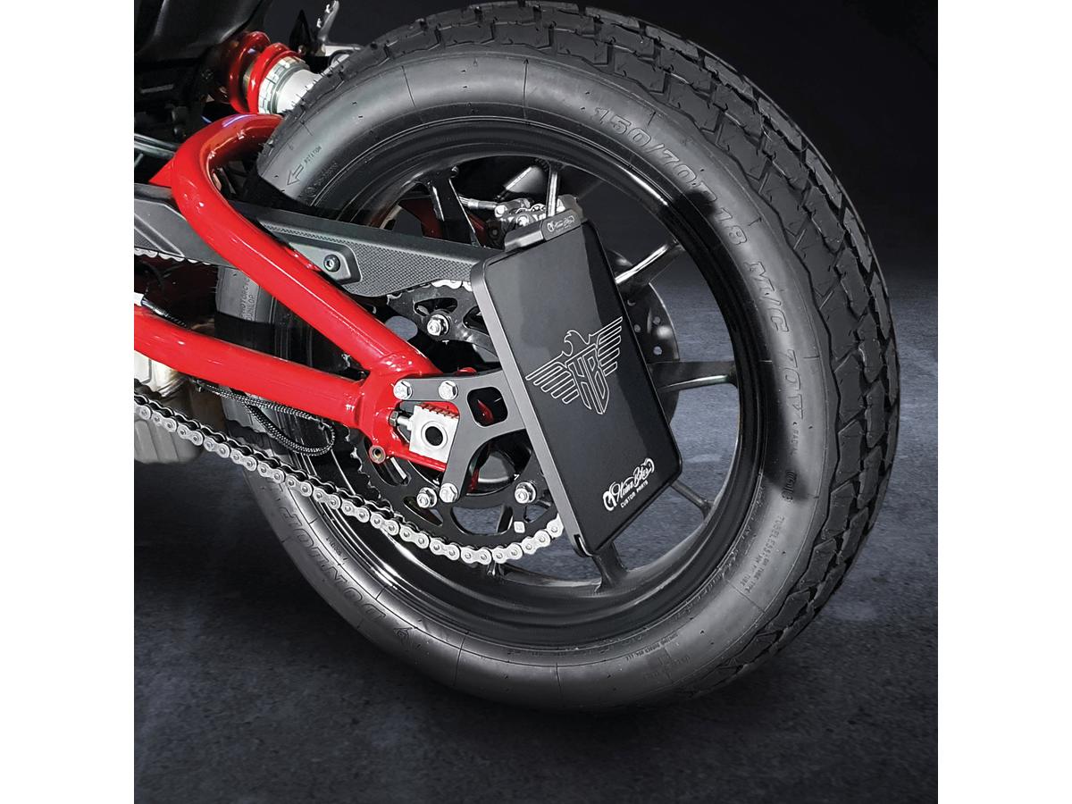 Heinz Bikes Side Mount License Plate Kit Swiss Specification 180x140mm Black Anodized Heinz Bikes