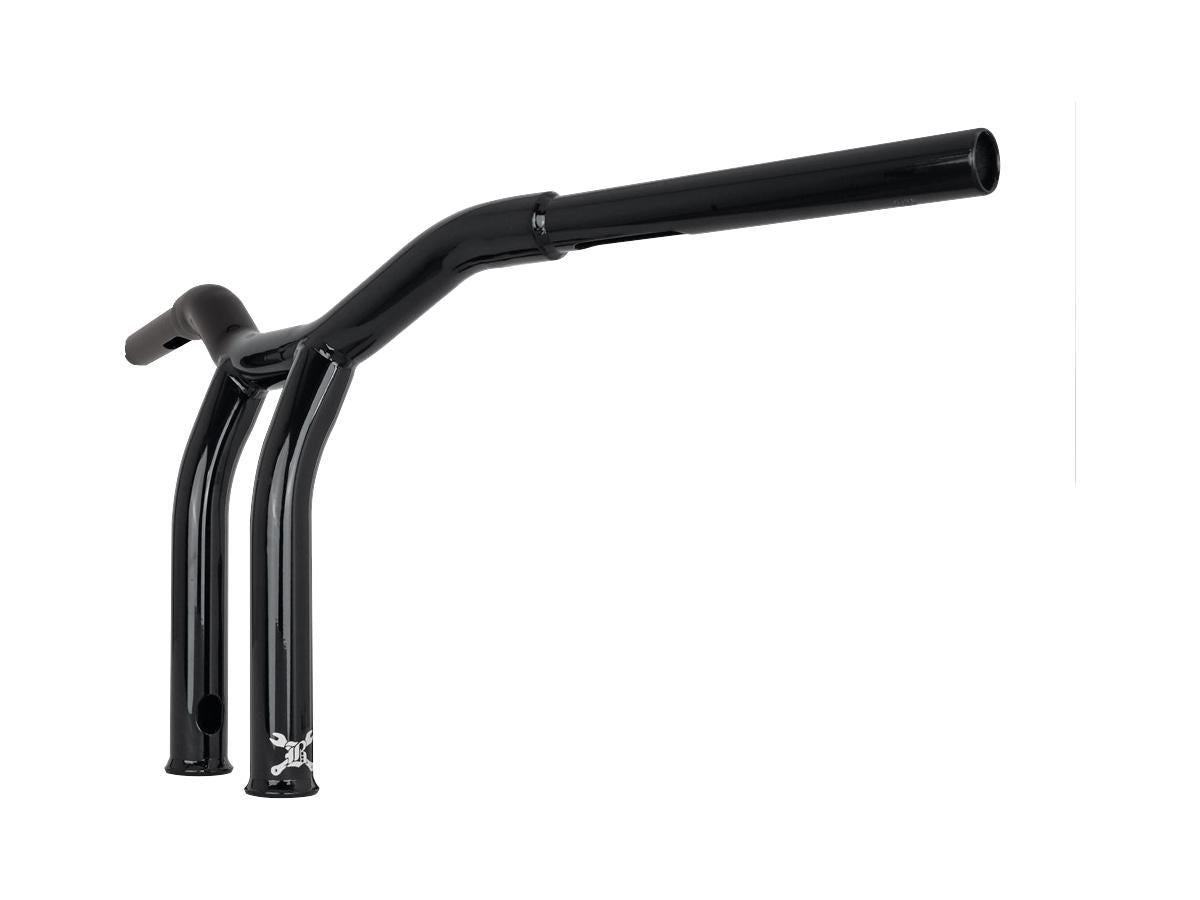 Burly Brand 10" Dominator Raked Bar Bar 4 Hole Gloss Black 1 1/4" Burly Brand Default Title