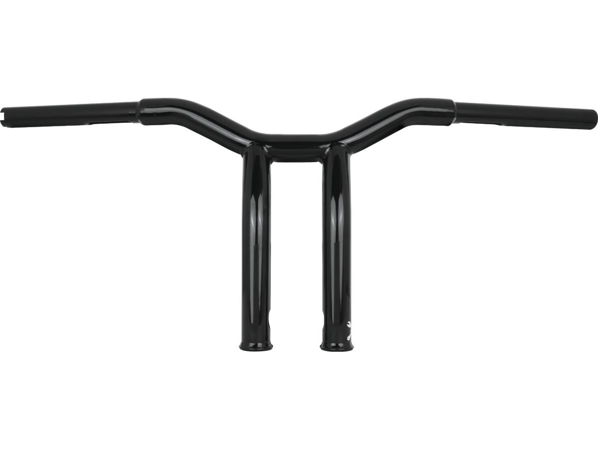Burly Brand 10" Dominator Raked Bar Bar 4 Hole Gloss Black 1 1/4" Burly Brand