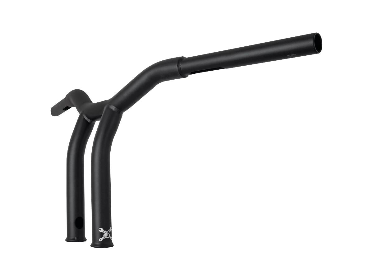 Burly Brand 10" Dominator Raked Bar Bar 4 Hole Black Satin 1 1/4" Burly Brand Default Title