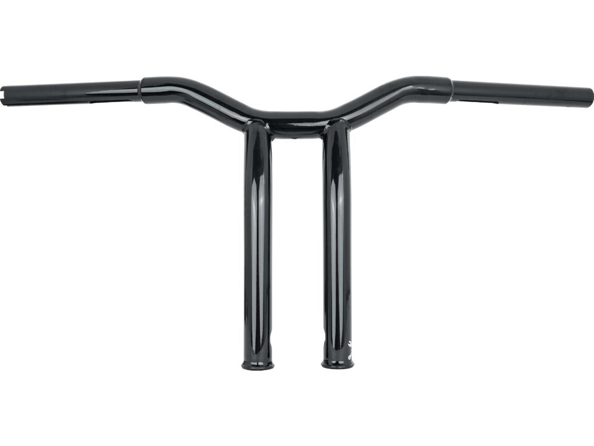 Burly Brand 12" Dominator Raked Bar Bar 4 Hole Gloss Black 1 1/4" Burly Brand