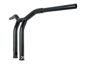 Burly Brand 12" Dominator Raked Bar Bar 4 Hole Gloss Black 1 1/4" Burly Brand Default Title