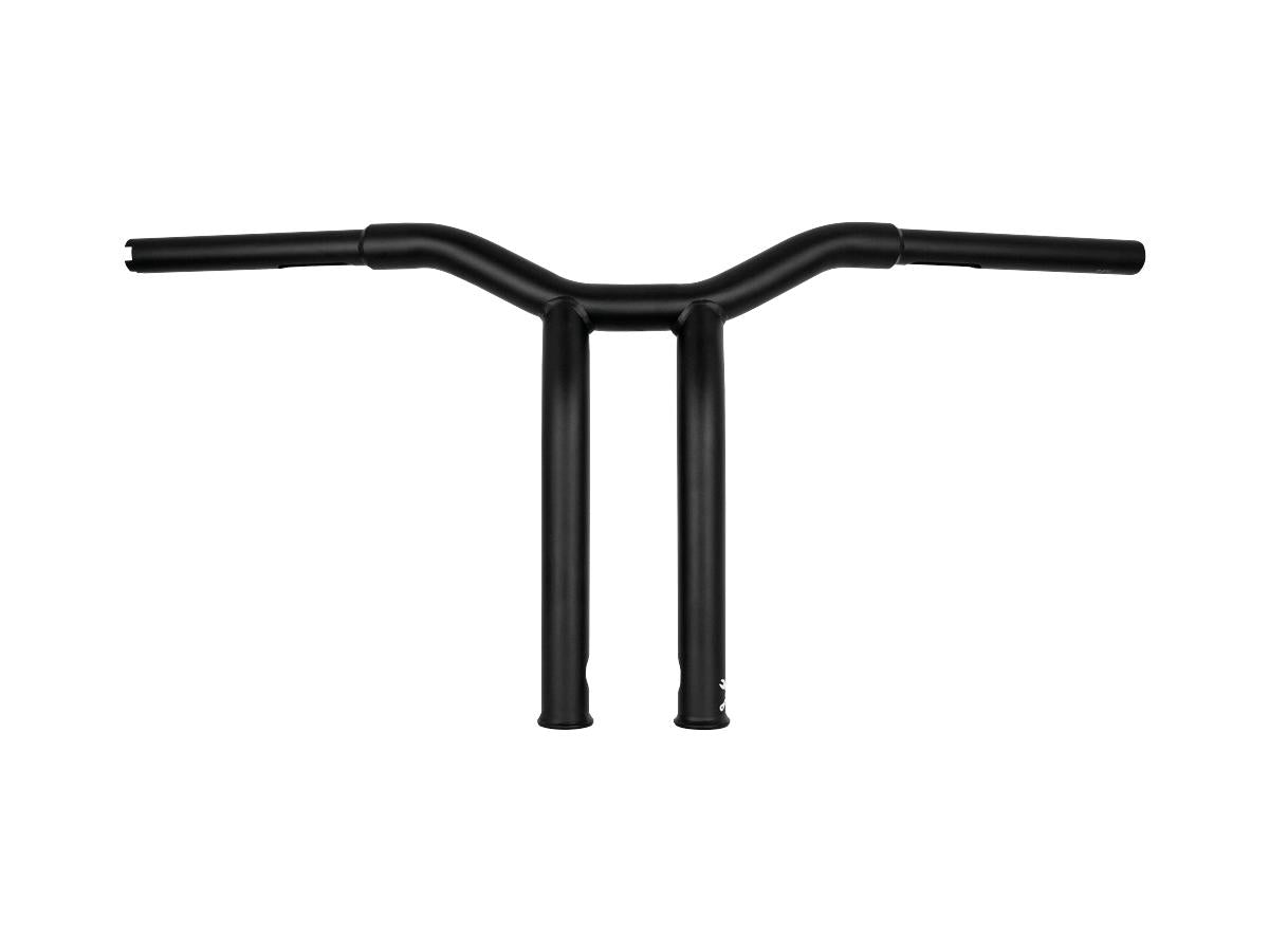 Burly Brand 12" Dominator Raked Bar Bar 4 Hole Black Satin 1 1/4" Burly Brand