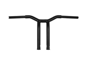 Burly Brand 12" Dominator Raked Bar Bar 4 Hole Black Satin 1 1/4" Burly Brand