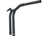 Burly Brand 14" Dominator Raked Bar Bar 4 Hole Black Satin 1 1/4" Burly Brand Default Title