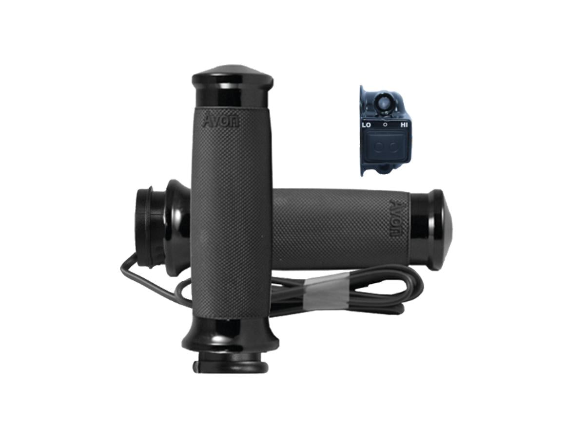 Avon Performance Grips Custom Contour Heated Grips Black 1" Throttle By Wire Avon Grips Default Title