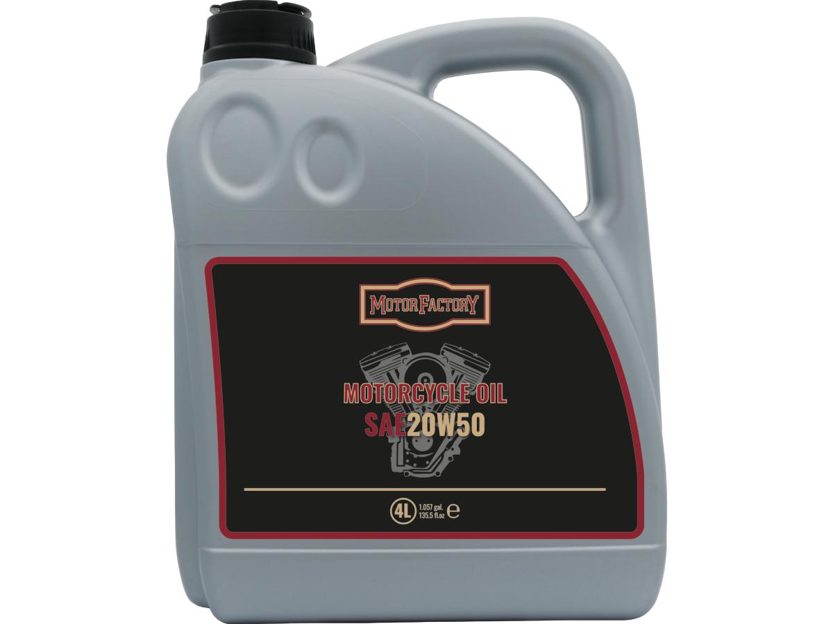 Motor Factory Motorcycle Engine Oil Sae 20 W50 4 X 4 Liter (1.057 Gal.) Motor Factory Default Title