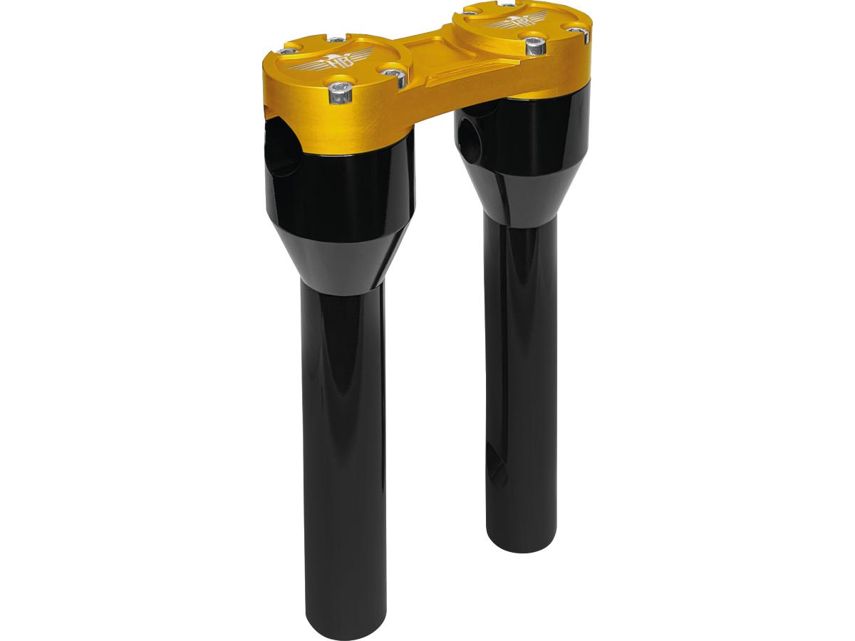Heinz Bikes 8" Clubstyle Straight Risers With Gold Clamp Black 1" Heinz Bikes Default Title