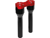 Heinz Bikes 8" Clubstyle Straight Risers With Red Clamp Black 1" Heinz Bikes Default Title