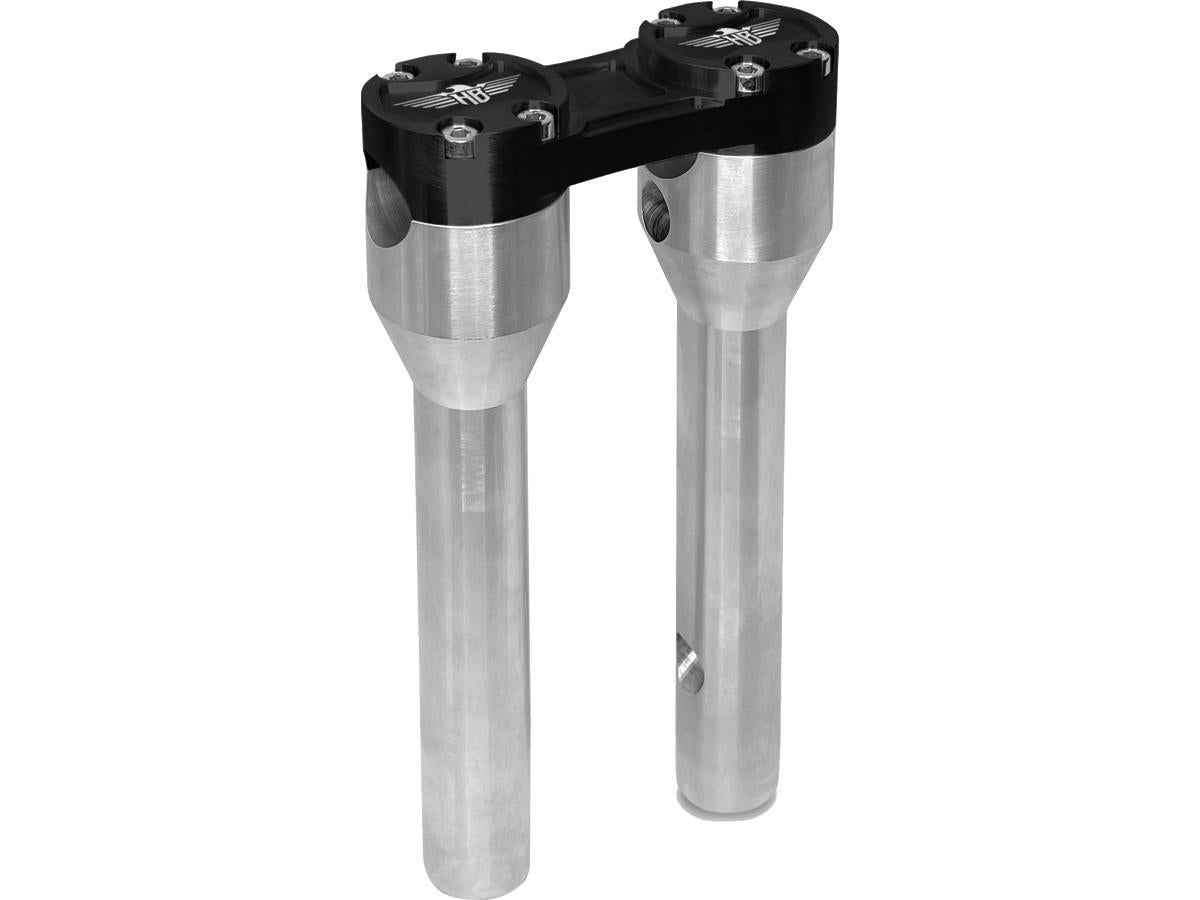 Heinz Bikes 8" Clubstyle Straight Risers With Black Clamp Silver 1" Heinz Bikes Default Title