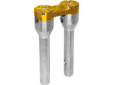 Heinz Bikes 8" Clubstyle Straight Risers With Gold Clamp Silver 1" Heinz Bikes Default Title