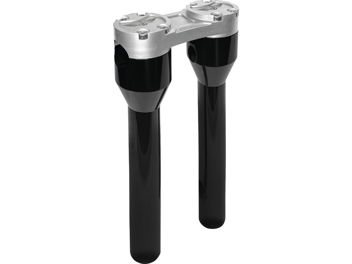 Heinz Bikes 10" Clubstyle Straight Risers With Silver Clamp Black 1" Heinz Bikes Default Title