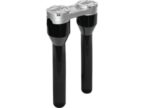 Heinz Bikes 10" Clubstyle Straight Risers With Silver Clamp Black 1" Heinz Bikes Default Title