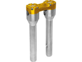 Heinz Bikes 10" Clubstyle Straight Risers With Gold Clamp Silver 1" Heinz Bikes Default Title