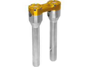 Heinz Bikes 10" Clubstyle Straight Risers With Gold Clamp Silver 1" Heinz Bikes Default Title