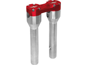 Heinz Bikes 8" Clubstyle Straight Risers With Red Clamp Silver 1 1/4" Heinz Bikes Default Title