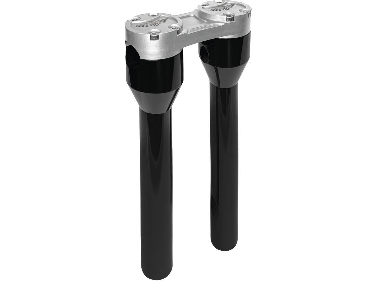 Heinz Bikes 12" Clubstyle Straight Risers With Silver Clamp Black 1 1/4" Heinz Bikes Default Title