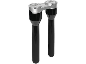 Heinz Bikes 12" Clubstyle Straight Risers With Silver Clamp Black 1 1/4" Heinz Bikes Default Title