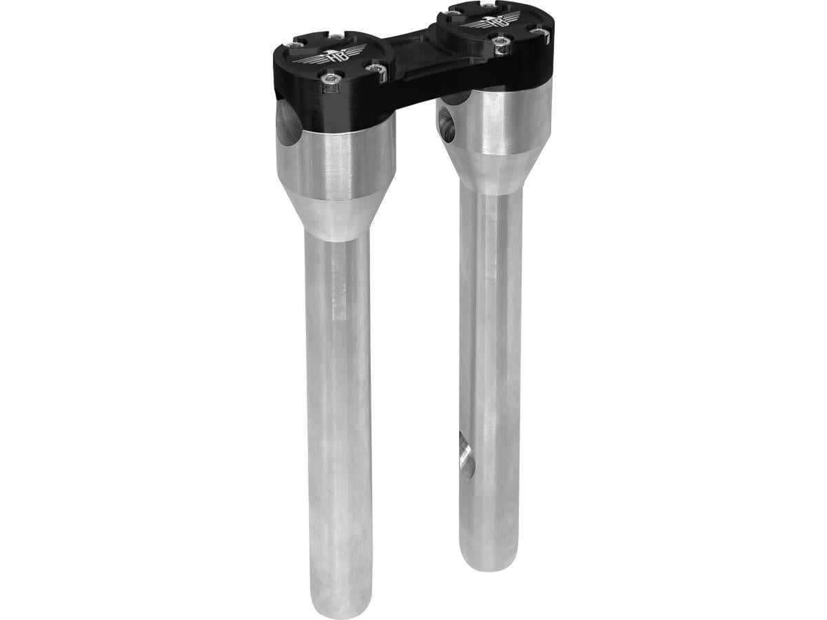 Heinz Bikes 12" Clubstyle Straight Risers With Black Clamp Silver 1 1/4" Heinz Bikes Default Title