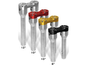 Heinz Bikes 12" Clubstyle Straight Risers With Black Clamp Silver 1 1/4" Heinz Bikes