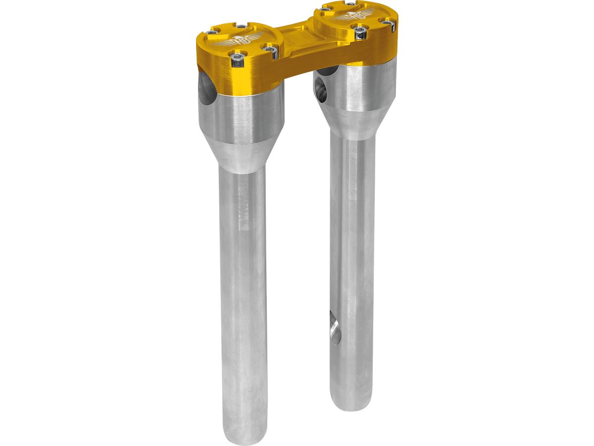 Heinz Bikes 12" Clubstyle Straight Risers With Gold Clamp Silver 1 1/4" Heinz Bikes Default Title