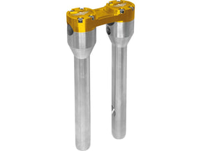 Heinz Bikes 12" Clubstyle Straight Risers With Gold Clamp Silver 1 1/4" Heinz Bikes Default Title