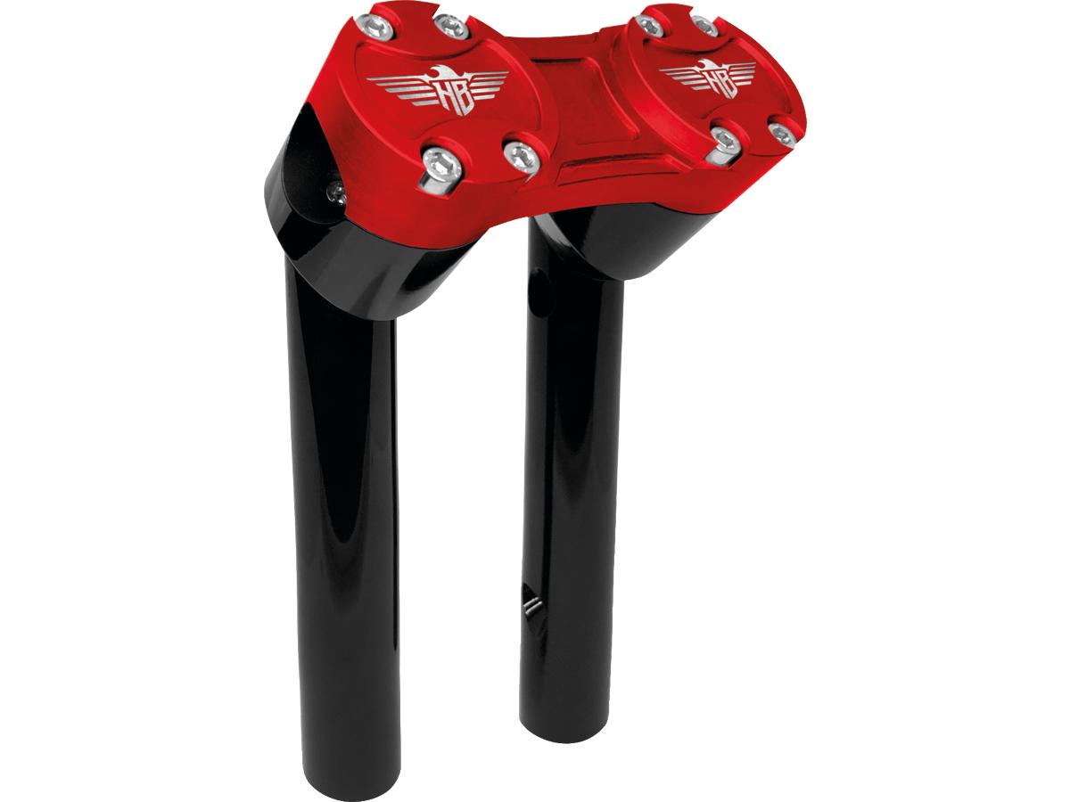 Heinz Bikes 6" Clubstyle Pullback Risers With Red Clamp Black 1" Heinz Bikes Default Title
