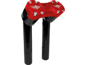 Heinz Bikes 6" Clubstyle Pullback Risers With Red Clamp Black 1" Heinz Bikes Default Title