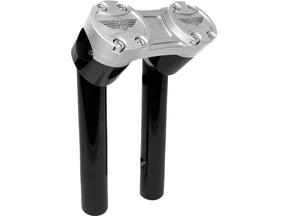 Heinz Bikes 6" Clubstyle Pullback Risers With Silver Clamp Black 1" Heinz Bikes Default Title