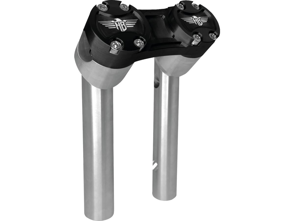 Heinz Bikes 6" Clubstyle Pullback Risers With Black Clamp Silver 1" Heinz Bikes Default Title