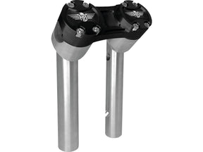 Heinz Bikes 6" Clubstyle Pullback Risers With Black Clamp Silver 1" Heinz Bikes Default Title