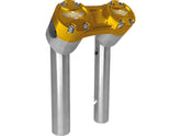 Heinz Bikes 6" Clubstyle Pullback Risers With Gold Clamp Silver 1" Heinz Bikes Default Title