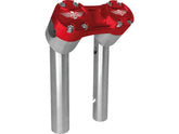 Heinz Bikes 6" Clubstyle Pullback Risers With Red Clamp Silver 1" Heinz Bikes Default Title