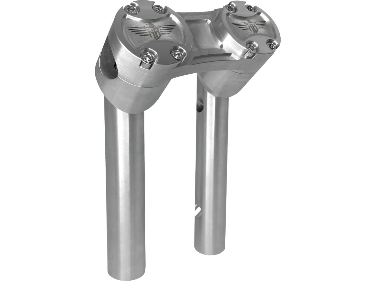 Heinz Bikes 6" Clubstyle Pullback Risers With Silver Clamp Silver 1" Heinz Bikes Default Title