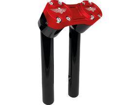Heinz Bikes 8" Clubstyle Pullback Risers With Red Clamp Black 1" Heinz Bikes Default Title