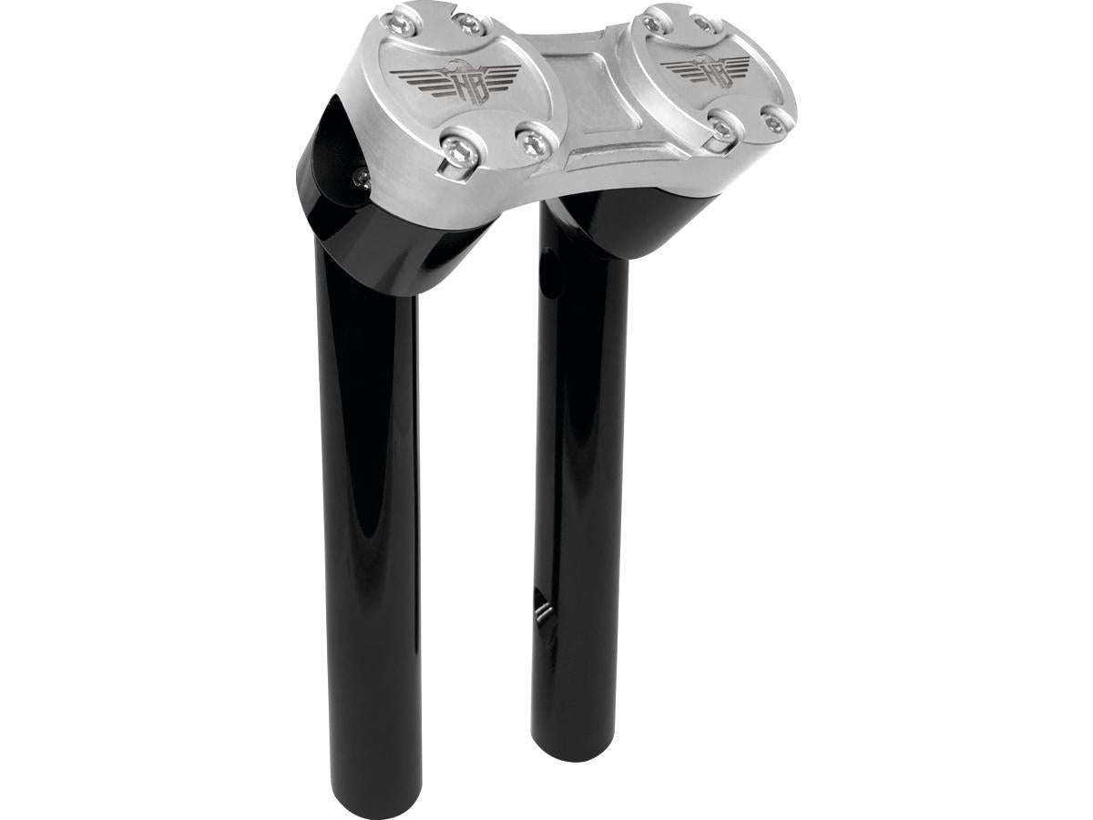 Heinz Bikes 8" Clubstyle Pullback Risers With Silver Clamp Black 1" Heinz Bikes Default Title