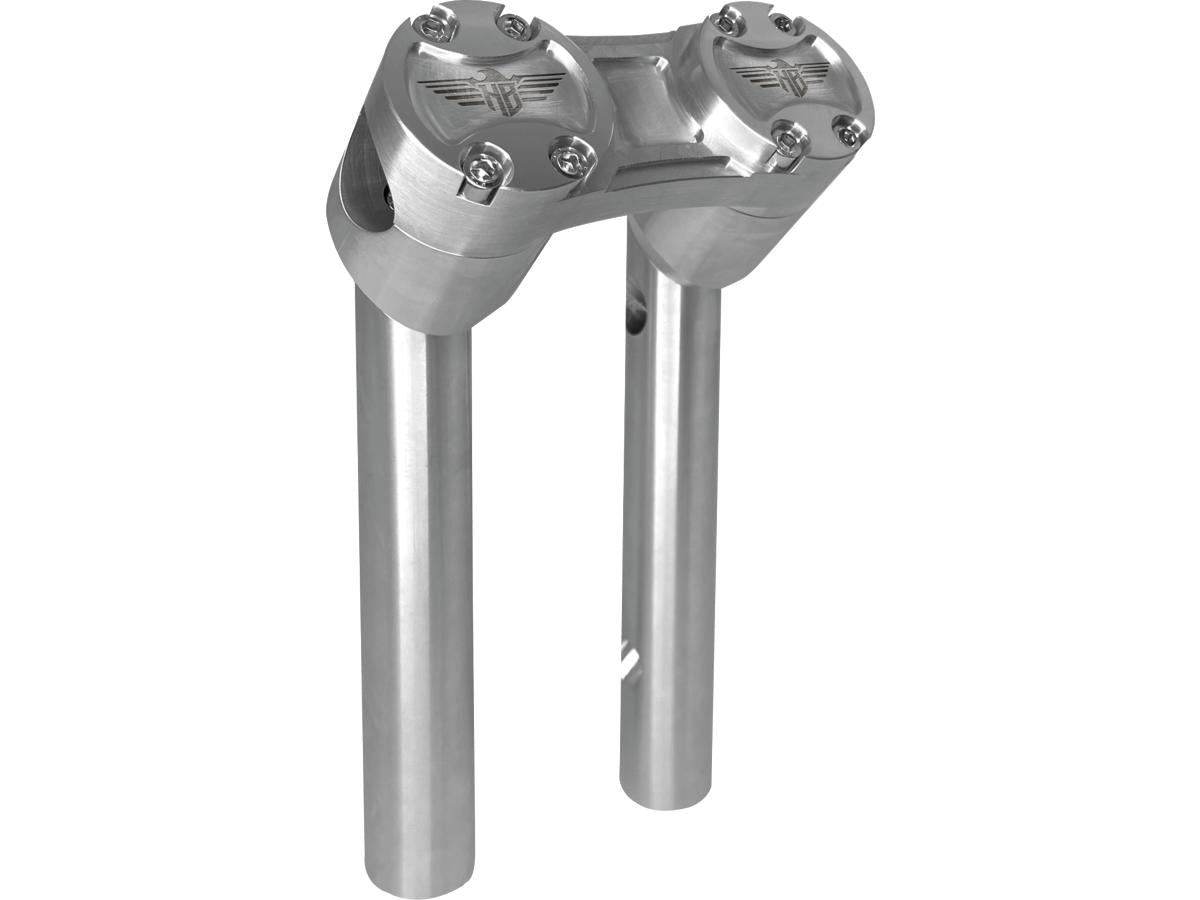 Heinz Bikes 8" Clubstyle Pullback Risers With Silver Clamp Silver 1" Heinz Bikes Default Title
